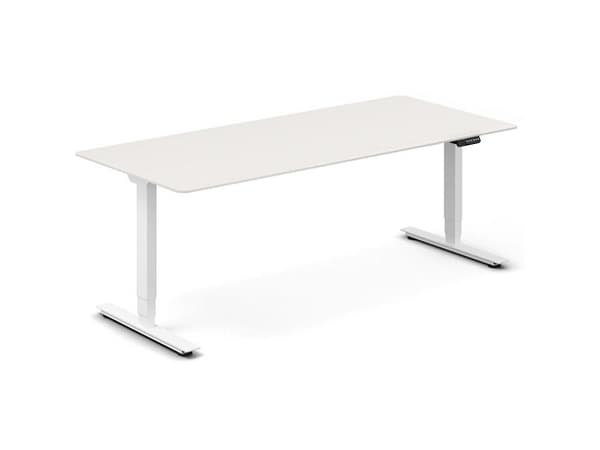 Höj- och sänkbord, vit 2000x800 mm, 2 ben (vit)