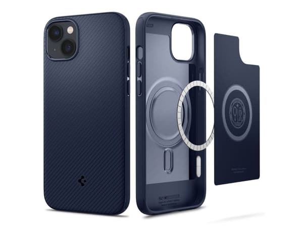 Spigen ACS04919, Mobilskal, Apple, iPhone 14 Plus, 17 cm (6.7"), Blå