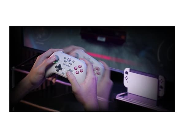 GameSir Nova HD Rumble - Håndkonsoll - trådløs - Bluetooth - retro white - for Nintendo Switch, Android, iOS, PC