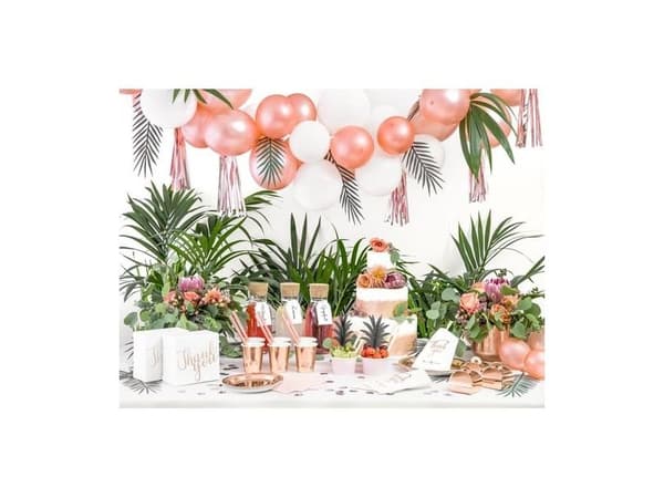 Rose gold papkrus, 6 stk