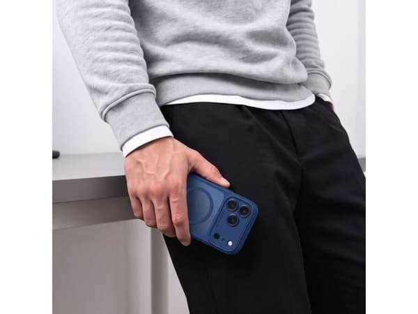 Tech-Protect MagPeak MagSafe CC Case for iPhone 18 Pro Max / 17 Pro Max - Matte Navy Blue