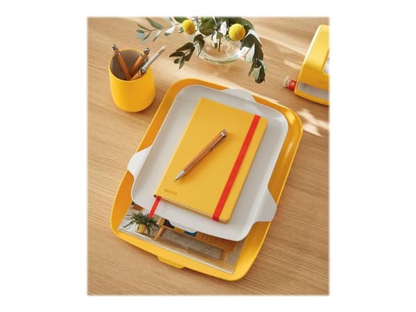 Brevbakke Leitz Cosy gul inkl. organizer - (4 sæt)