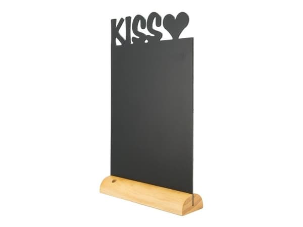 Securit® silhouet KISS bordskilt sort