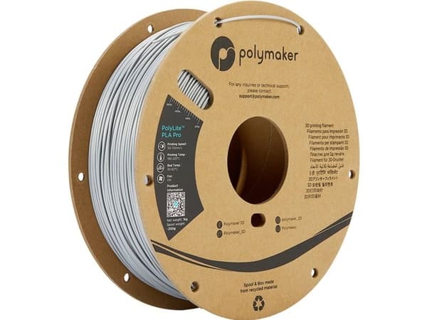 Poly Filament Polymaker PolyLite Metallic PLA 1,75mm 1kg - Silver