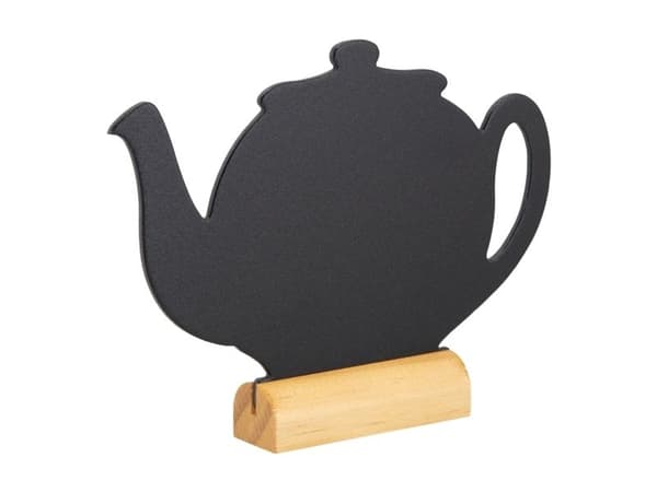 Securit® silhuett TEAPOT bords-Skylt i svart