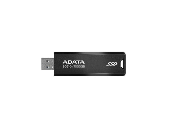 ADATA SC610 - USB-flashstasjon - 1 TB - USB 3.2 Gen 2 - svart