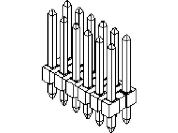 Molex Stiftlist (standard) Antal rader: 2 702871103 1 st Väska