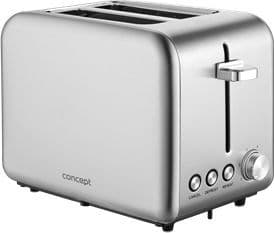 Concept TE2050, 2 skive(r), Rustfritt stål, Rustfritt stål, Knapper, Dreining, 950 W, 0,8 m