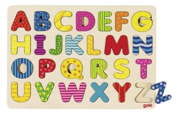 Goki Alphabet puzzle, 3 år, Tre, Flerfarget