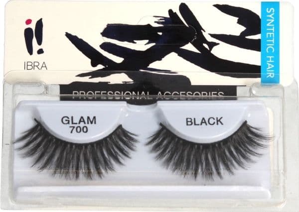 Ibra Glam 700 Black Artificial Eyelashes On Strip