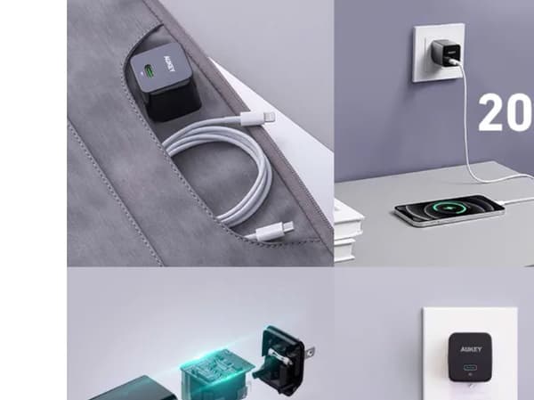 Aukey 1x USB-C-nätadapter (PA-Y20S Black)