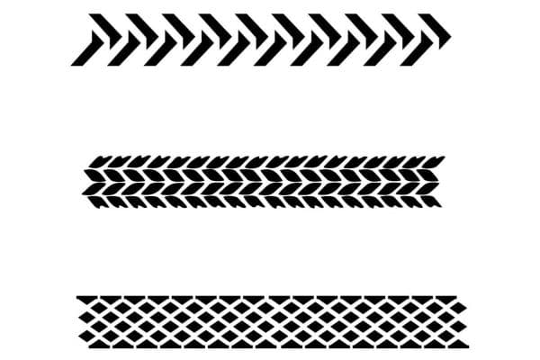 Stencil Tyre Markings