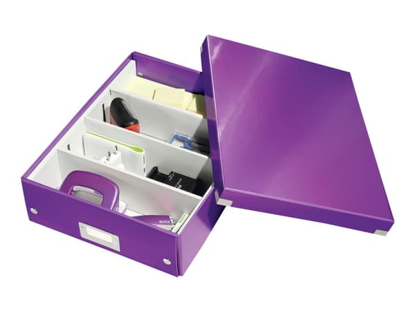 Leitz Click & Store WOW Medium - Förvaringsbox - lila