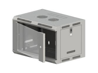 ALANTEC - Skåp - väggmontering, golvmontering - grå - 6U - 19"