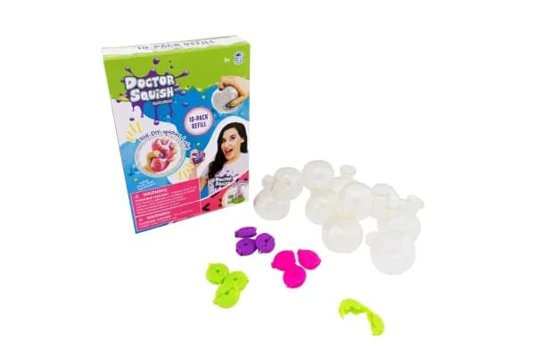 DOCTOR SQUISH SQUISHY PACK REFILL V2 10 BALLOONS + CLIPS