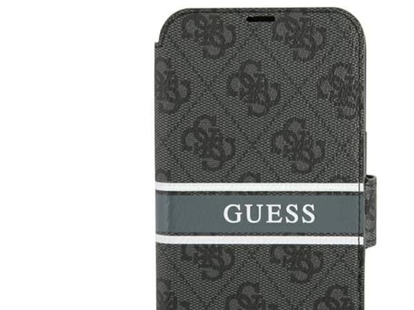 Guess GUBKP13S4GDGR iPhone 13 mini 5.4" grå/grå Book 4G Stripe