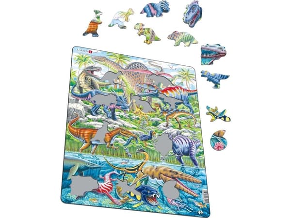Larsen Maxi Dinosaurs that fly, run and dive 70 pcs Puzzle