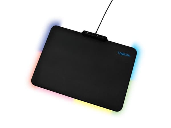 LogiLink ID0155, Sort, Monokromatisk, Gummi, USB-strøm, Musematte til gaming
