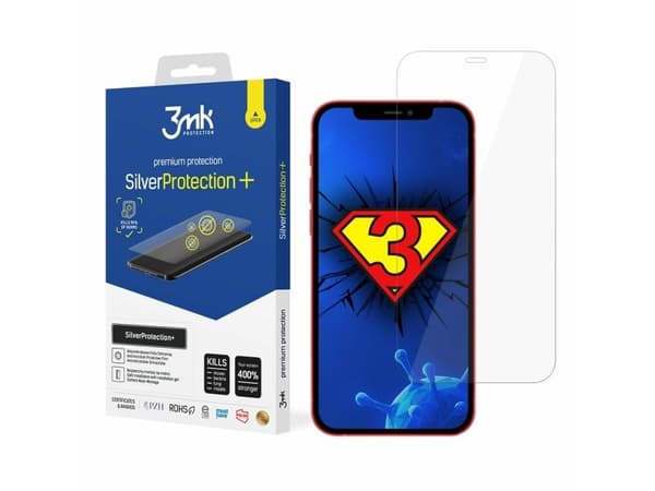 3MK 3MK Silver Protect+ iPhone 12 Mini 5,4" Våtinstallert antimikrobiell folie