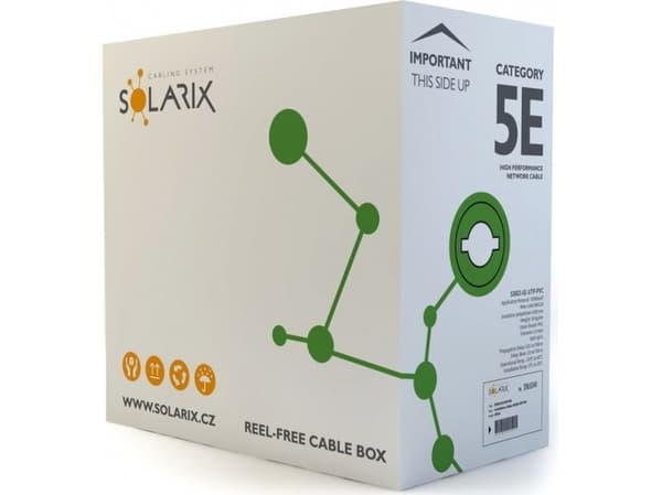Solarix - Bulkkabel - 305 m - UTP - CAT 5e - grå