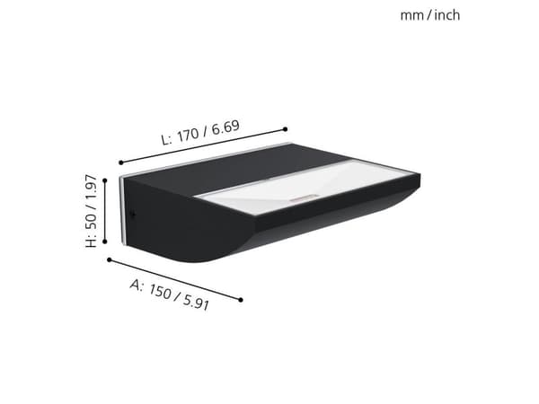 EGLO SORRONARO ULKOSEINÄ LED MUSTA