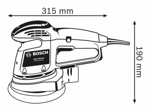 Bosch GEX 150 AC Professional - Eksentersliper - 340 W - 150 mm