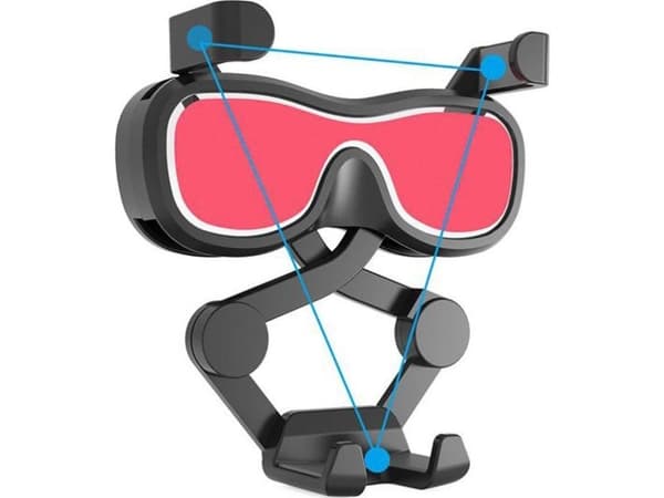 Gravity smartphonestativ for bil til luftventil med luftfrisker sølv (YC06)