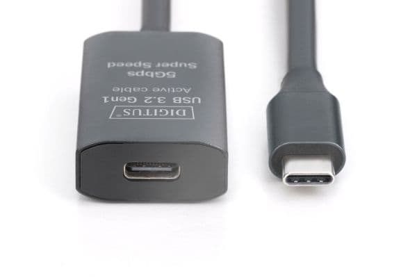 Active USB-C Extension Cable, 5m 5G, USB 3.2 Gen1, USB-C - USB-C (M/F)