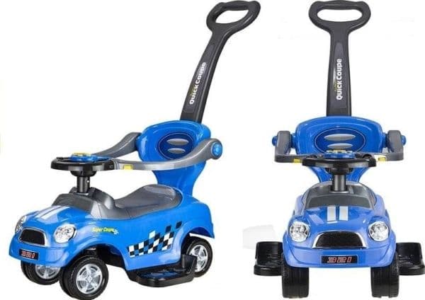 Rider med skyve/slid blå