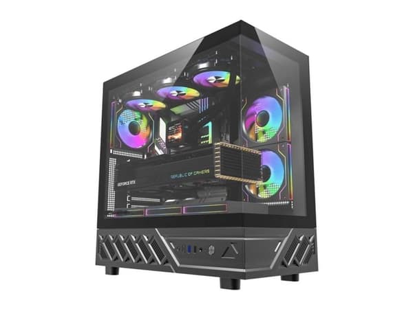 DarkFlash DS950 datakabinett (svart) + 6 vifter
