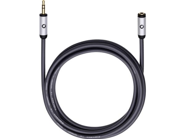 OEHLBACH 60034, 3.5mm, Hankjønn, 3.5mm, Hunkjønn, 3 m, Sort