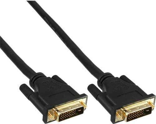 InLine 17778P, 20 m, DVI-D, DVI-D, Hankjønn, Hankjønn, Sort