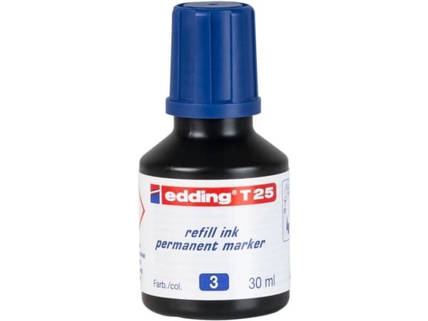 Edding T 25, Blå, Sort, Blå, 30 ml, 1 stk