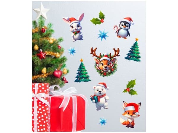 Jule dyr stickers, 25 x 70 cm