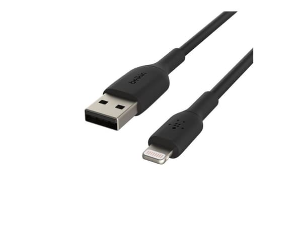 Belkin BoostCharge - Lightning-kaapeli - Lightning-uros - USB-uros - 1 m - musta (2 kpl)