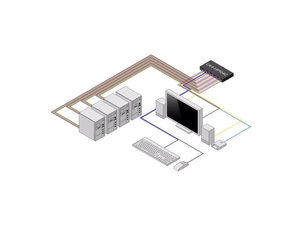 Startech - KVM / lyd / USB-svitsj - 4 x KVM/lyd/USB - 1 lokalbruker - stasjonær - TAA-samsvar