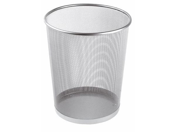 Papirkurv tråd metal sølv 18 ltr.