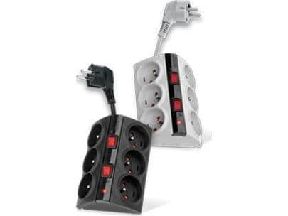 Acar Smart 6-pistorasia 1,5 m musta (W0153)