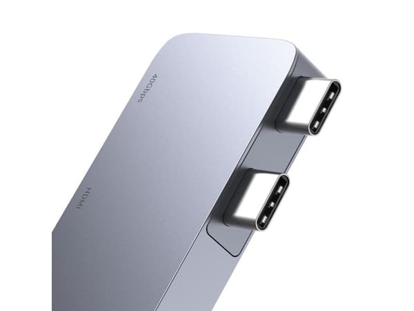 Baseus Ultra Joy 6in1 telakointiasema (USB-C PD, 2xUSB 3.0, HDMI, SD/TF) harmaa