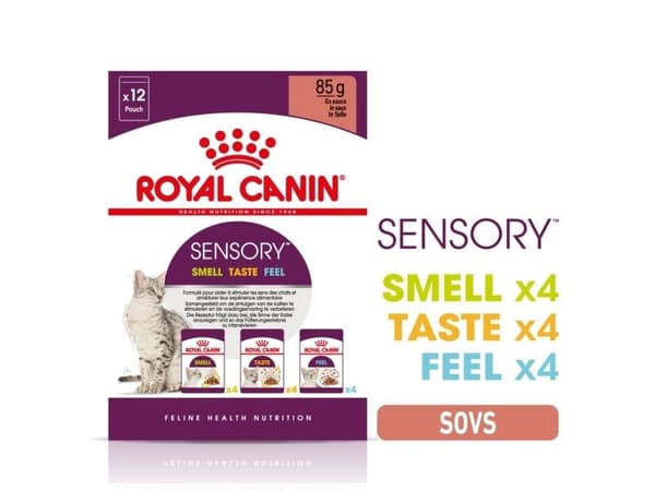 Royal Canin Sensory Mixed Box Gravy Adult vådfoder til kat - 12x85 g