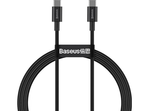 Baseus Superior, 1 m, USB C, USB C, USB 2.0, 0,48 Gbit/s, Sort