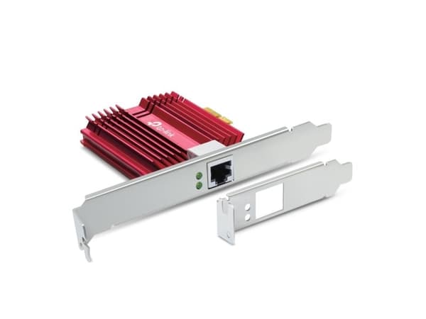 TP-Link TX401, Intern, Kabel, PCI Express, Ethernet, 10000 Mbit/s, Röd