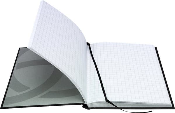 Notesbog A4 Bantex HEL Helsinki kvadreret 7×7 mm sort