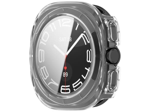 Tech-Protect Defense 2-Pack Case for Samsung Galaxy Watch Ultra 47mm - Clear Matte Black