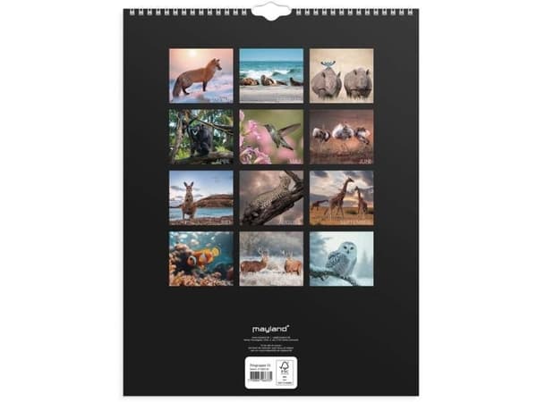 Väggkalender Världens djur 2027