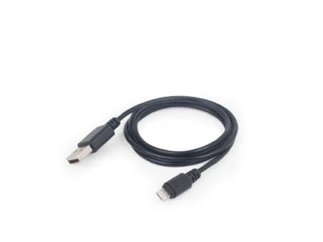 Gembird CC-USB2-AMLM-2M, 2 m, Lightning, USB A, Musta, Suora, Suora