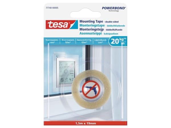Tesa dubbelhäftande tejp 1,5mx19mm Trans For Win