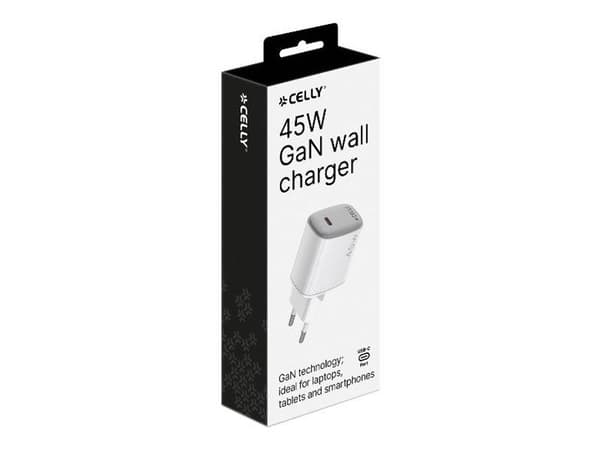 Celly UPTC1USBC45WWH, inomhus, AC, Vit