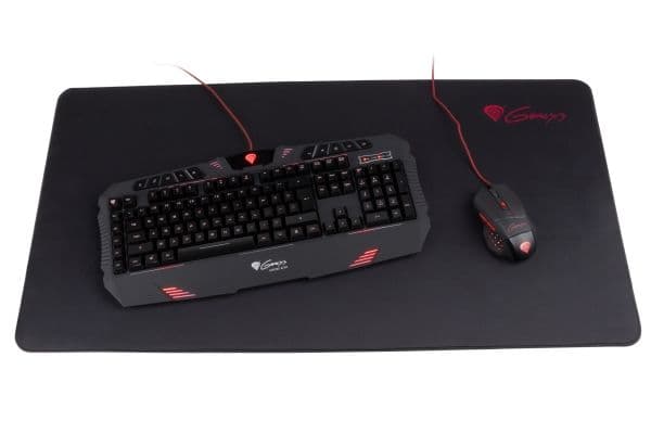 GENESIS Carbon 500 MAXI, Sort, Monokromatisk, Stoff, Gummi, Antiskliunderlag, Musematte til gaming