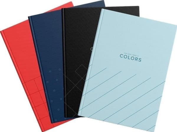 Brulion A4/96K checkered Colors mix (5pcs)